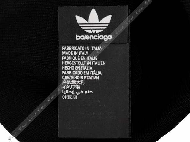 BALENCIAGA × ADIDAS バレンシアガ アディダス コラボ ニット帽 ロゴ ビーニー イタリア製 ユニセックス 新品 ☆ 1077  ブラック J406-の通販はau PAY マーケット - シートラスト | au PAY マーケット－通販サイト